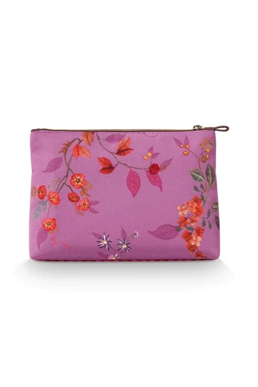Trousse A Cosmetiques Combi Kawai Flower En Coloris Fuchsia
