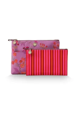 Trousse A Cosmetiques Combi Kawai Flower En Coloris Fuchsia