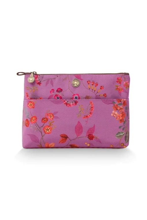 Trousse A Cosmetiques Combi Kawai Flower En Coloris Fuchsia