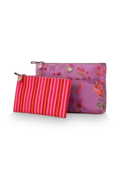 Trousse A Cosmetiques Combi Kawai Flower En Coloris Fuchsia