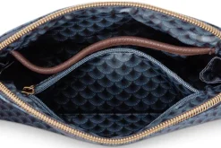 Trousse A Cosmetiques Triangulaire De Petite Taille Suki En Coloris Bleu