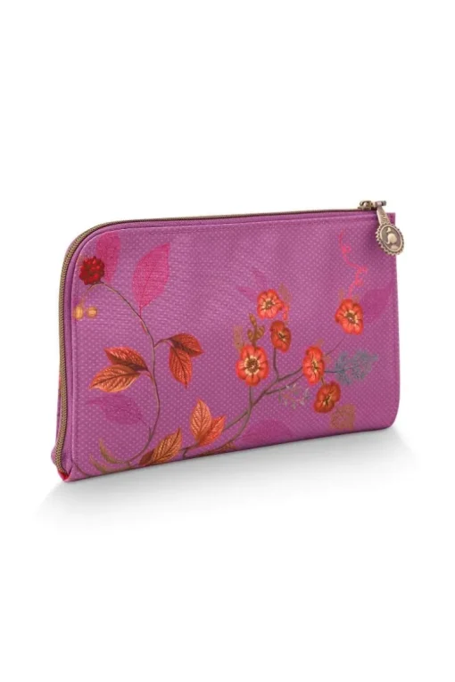 Trousse A Cosmetiques Zippee Kawai Flower En Coloris Fuchsia