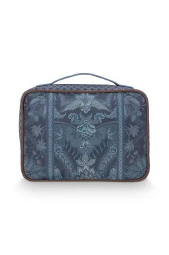 Trousse De Beauté Carree De Grande Taille Kyoto Festival En Coloris Bleu