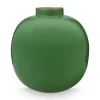 Vase En Metal En Coloris Fonce 23 Cm