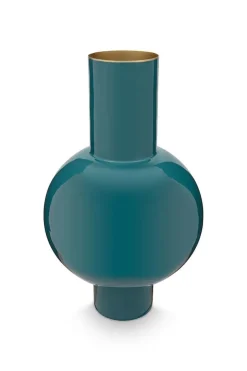 Vase En Metal En Coloris Fonce 40 Cm