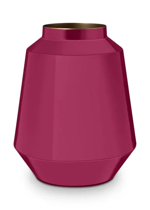 Vase En Metal En Coloris Rose 29 Cm
