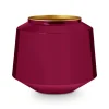 Vase En Metal En Coloris Rose Fonce 23 Cm