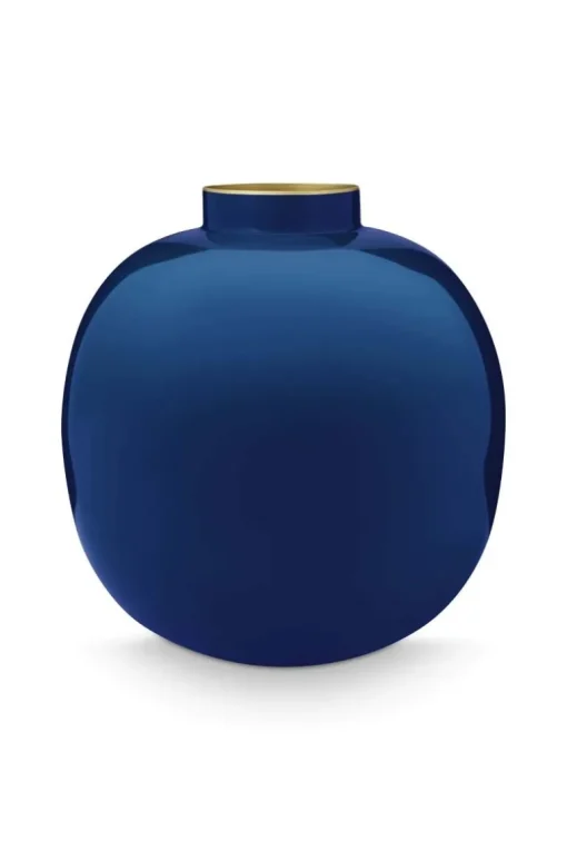 Vase En Metal En Coloris Fonce 23 Cm