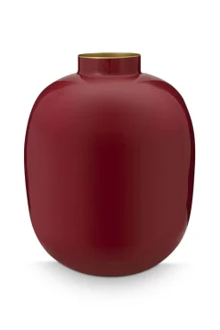 Vase En Metal En Coloris Fonce 32 Cm