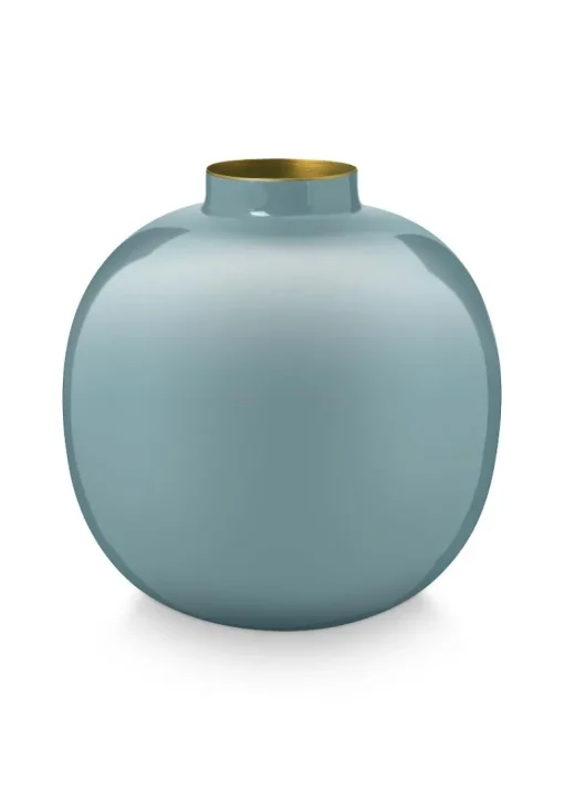 Vase En Metal En Coloris Clair 23 Cm