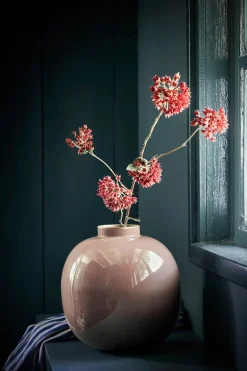 Vase En Metal En Coloris Marron Fonce 23 Cm