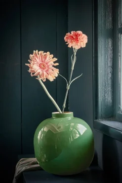 Vase En Metal En Coloris Fonce 23 Cm