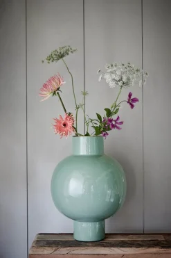 Vase En Metal En Coloris Clair 42 Cm