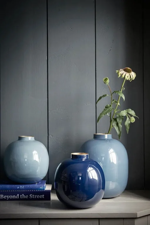 Vase En Metal En Coloris Clair 23 Cm