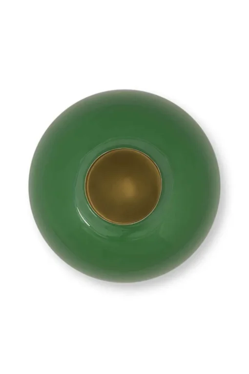 Vase En Metal En Coloris Fonce 23 Cm
