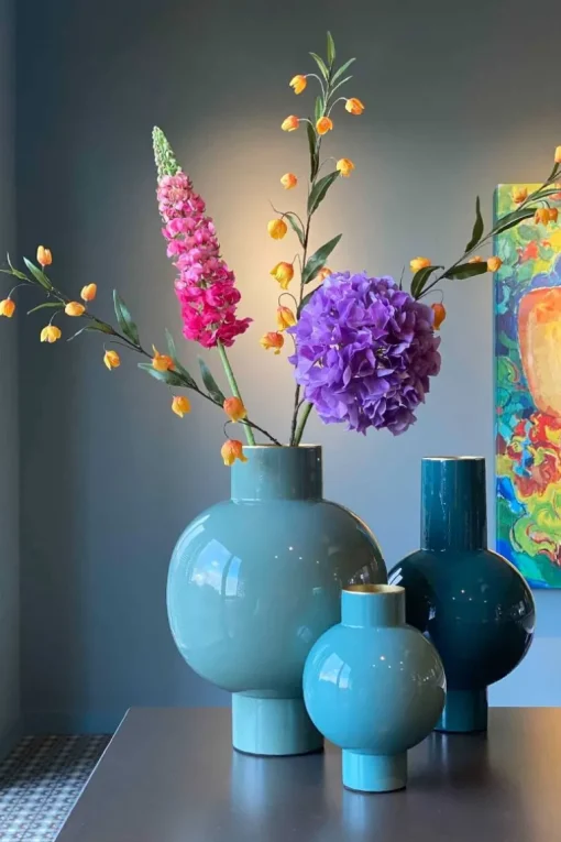 Vase En Metal En Coloris Clair 42 Cm