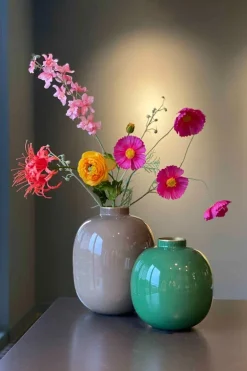 Vase En Metal En Coloris 32 Cm