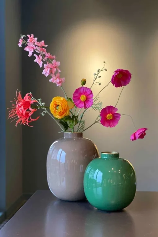 Vase En Metal En Coloris 32 Cm