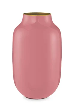 Vase Ovale En Metal En Coloris Vieux 30 Cm