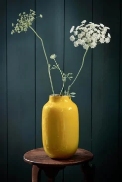 Vase Ovale En Metal En Coloris 30 Cm
