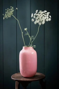 Vase Ovale En Metal En Coloris Vieux 30 Cm