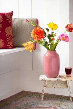 Vase Ovale En Metal En Coloris Vieux 30 Cm