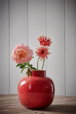 Vase Rond En Metal En Coloris 25 Cm