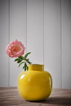 Vase Rond En Metal En Coloris 25 Cm