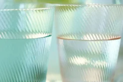 Verre A Eau A Effet Torsade En Coloris Bleu