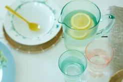 Verre A Eau A Effet Torsade En Coloris Bleu