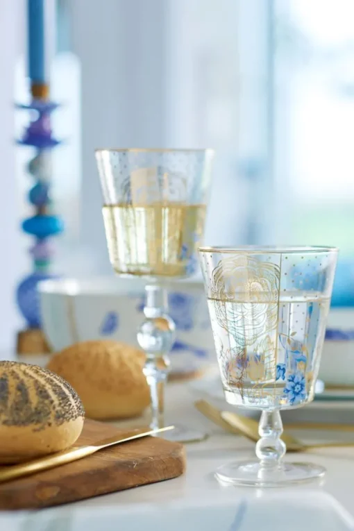 Verre A Eau Bas Royal Points Dores